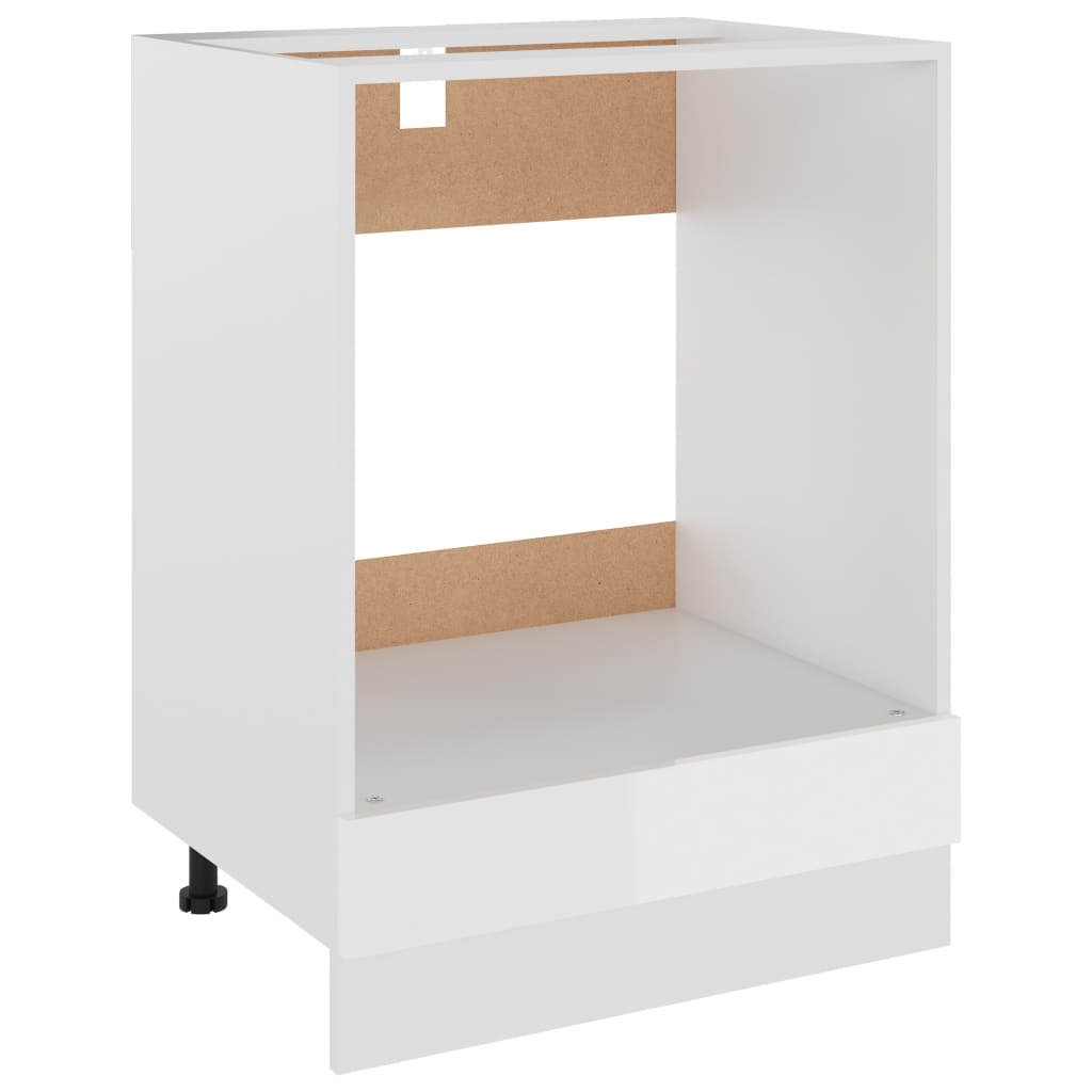 Mobile Per Forno Lyon 60X46X81,5 Cm Bianco Lucido