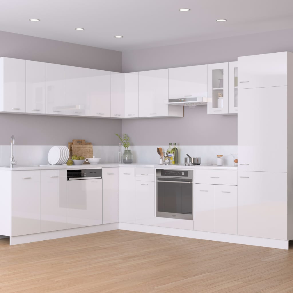 Mobile Per Forno Lyon 60X46X81,5 Cm Bianco Lucido