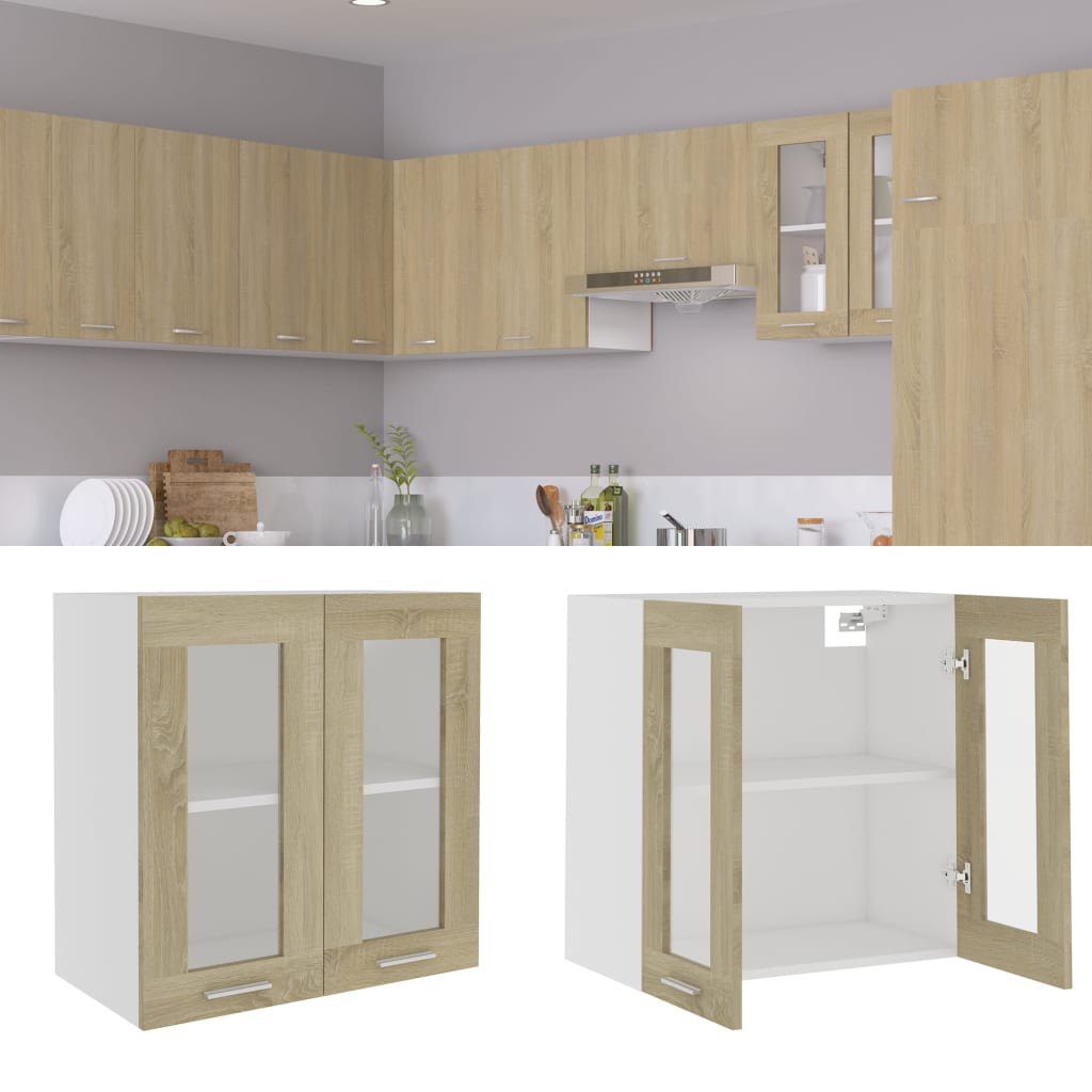 Mobili Pensili “Lyon” 2 Pz 50X31X60 Cm Rovere Sonoma
