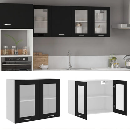 Mobile Pensile “Lyon” 60X31X40 Cm In Legno Multistrato Nero