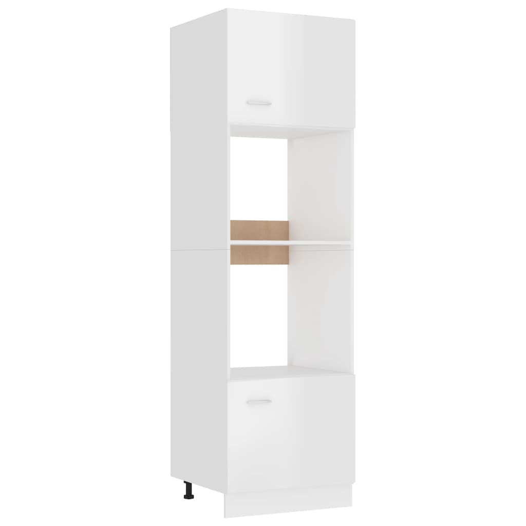 Mobile Microonde “Lyon” 60X57X207 Cm Bianco Lucido