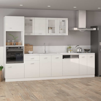 Mobile Microonde “Lyon” 60X57X207 Cm Bianco Lucido