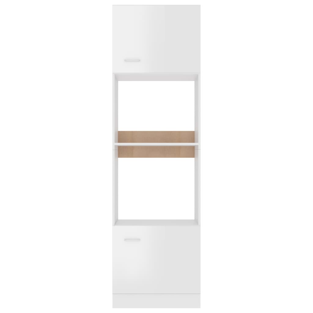 Mobile Microonde “Lyon” 60X57X207 Cm Bianco Lucido