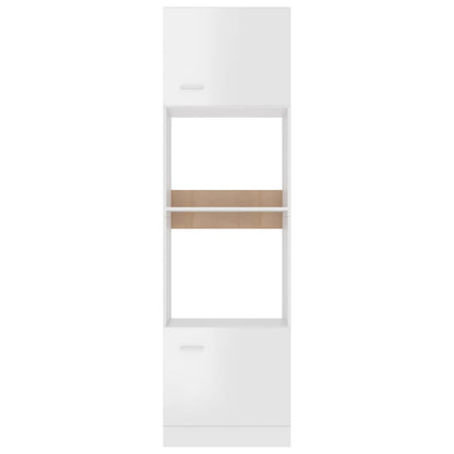 Mobile Microonde “Lyon” 60X57X207 Cm Bianco Lucido
