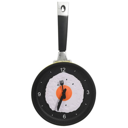 325164  Wall Clock With Fried Egg Pan Design 18,8 Cm