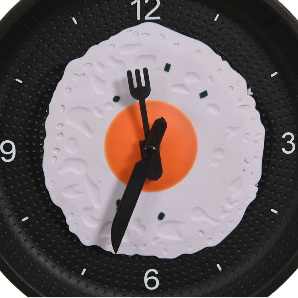 325164  Wall Clock With Fried Egg Pan Design 18,8 Cm