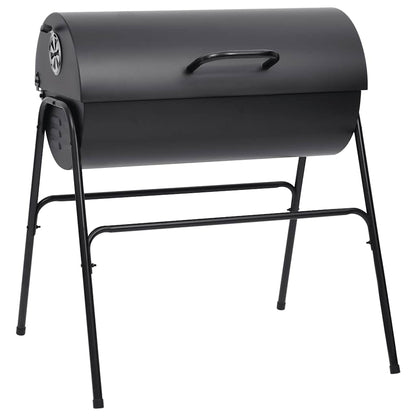 Barbecue A Barile 2 Griglie Di Cottura Nero 80X95X90 Cm Acciaio