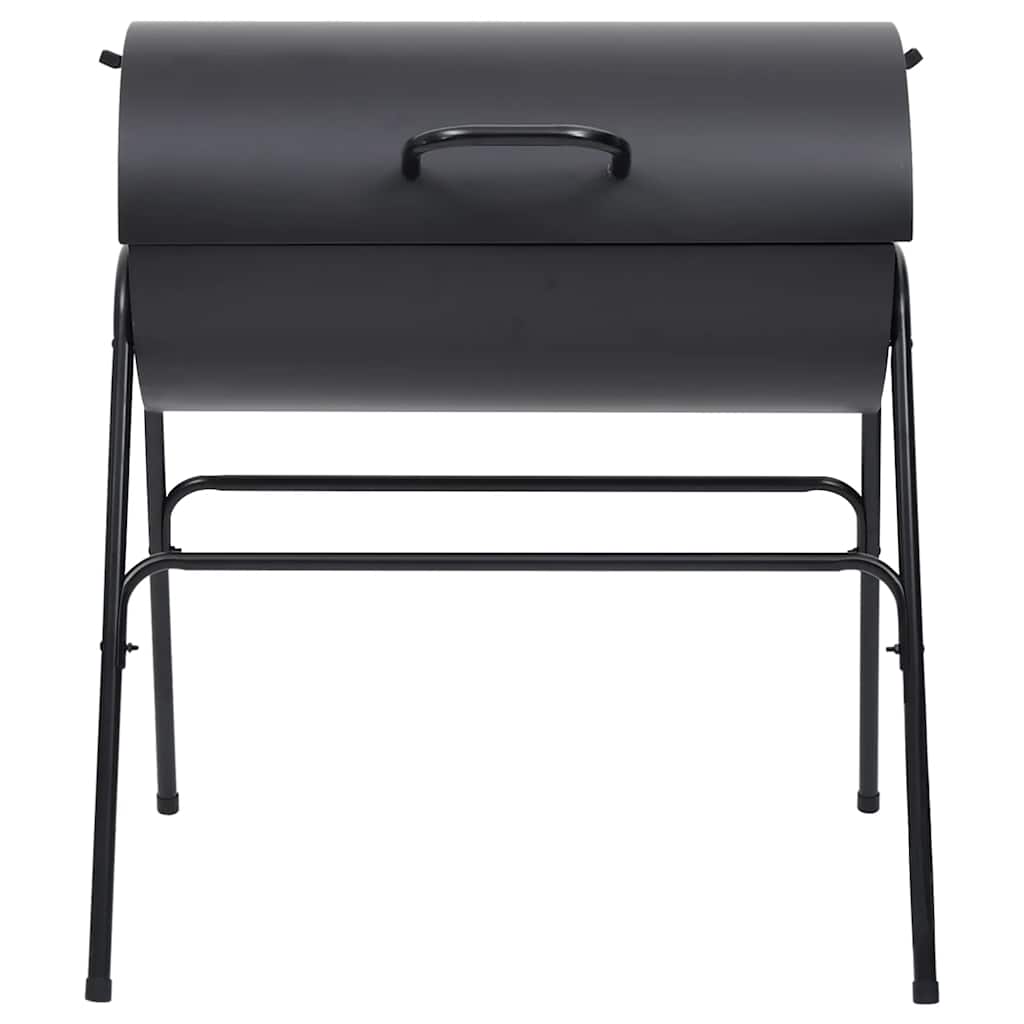 Barbecue A Barile 2 Griglie Di Cottura Nero 80X95X90 Cm Acciaio