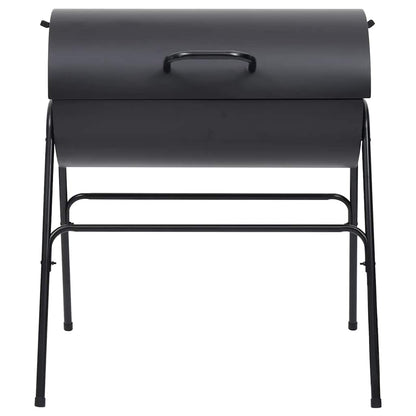 Barbecue A Barile 2 Griglie Di Cottura Nero 80X95X90 Cm Acciaio