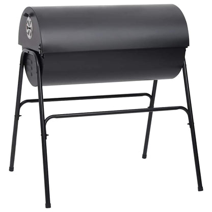 Barbecue A Barile 2 Griglie Di Cottura Nero 80X95X90 Cm Acciaio