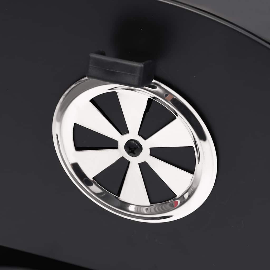 Barbecue A Barile 2 Griglie Di Cottura Nero 80X95X90 Cm Acciaio