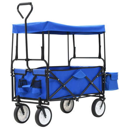 Carrello Pieghevole A Mano Con Tettuccio In Acciaio