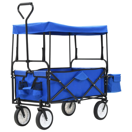 Carrello Pieghevole A Mano Con Tettuccio In Acciaio