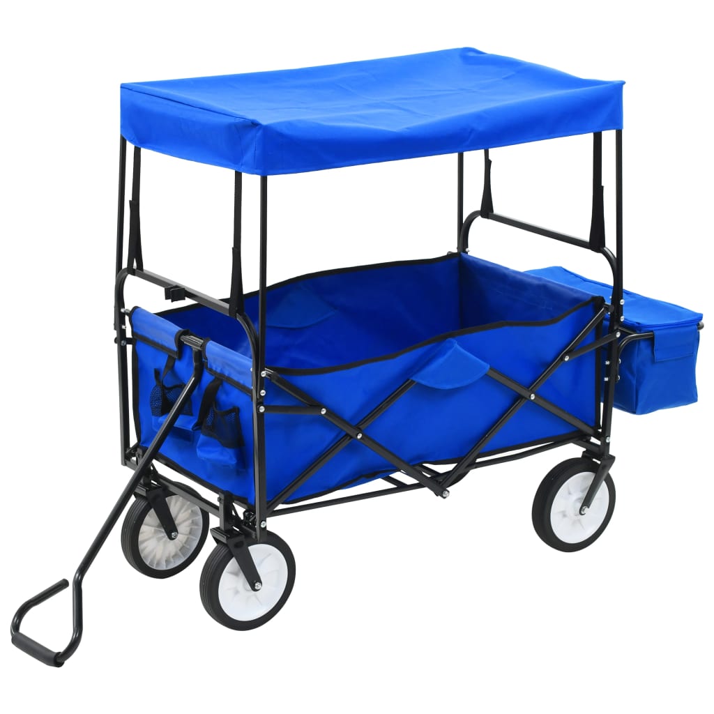 Carrello Pieghevole A Mano Con Tettuccio In Acciaio