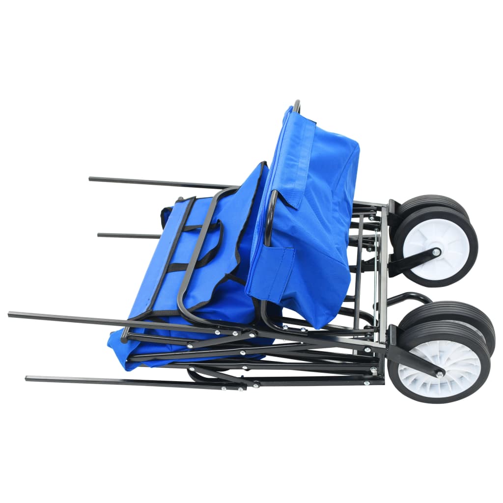 Carrello Pieghevole A Mano Con Tettuccio In Acciaio