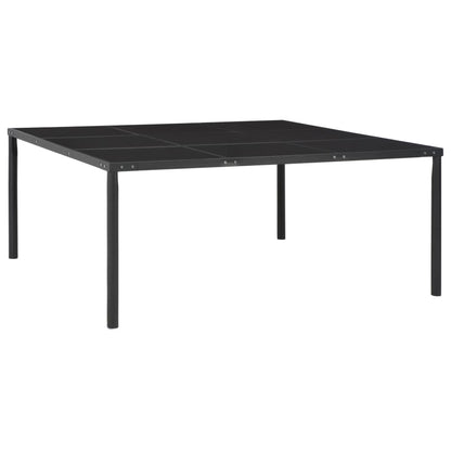 Tavolo Da Giardino 170X170X74,5 Cm In Acciaio E Vetro