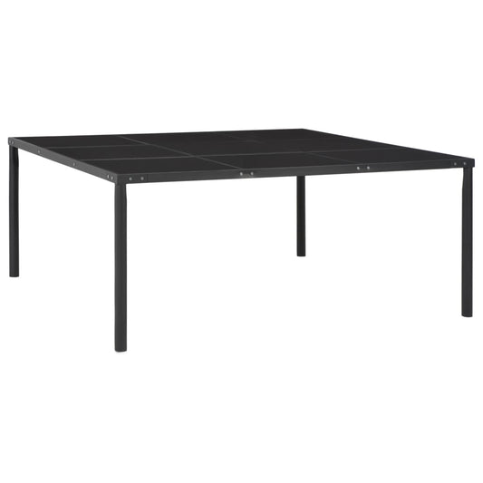 Tavolo Da Giardino 170X170X74,5 Cm In Acciaio E Vetro