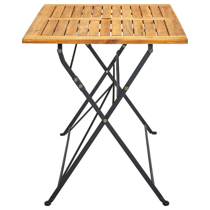 Tavolo Da Giardino Pieghevole 120X70X74Cm In Massello Di Acacia