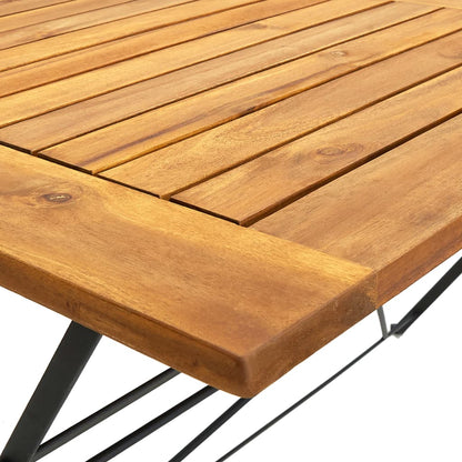 Tavolo Da Giardino Pieghevole 120X70X74Cm In Massello Di Acacia