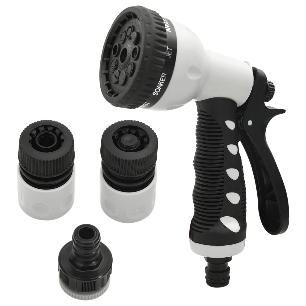 Set Pistola Per Irrigazione Da Giardino Con 9 Funzioni Nero