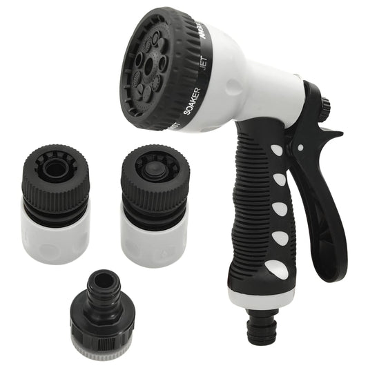 Set Pistola Per Irrigazione Da Giardino Con 9 Funzioni Nero