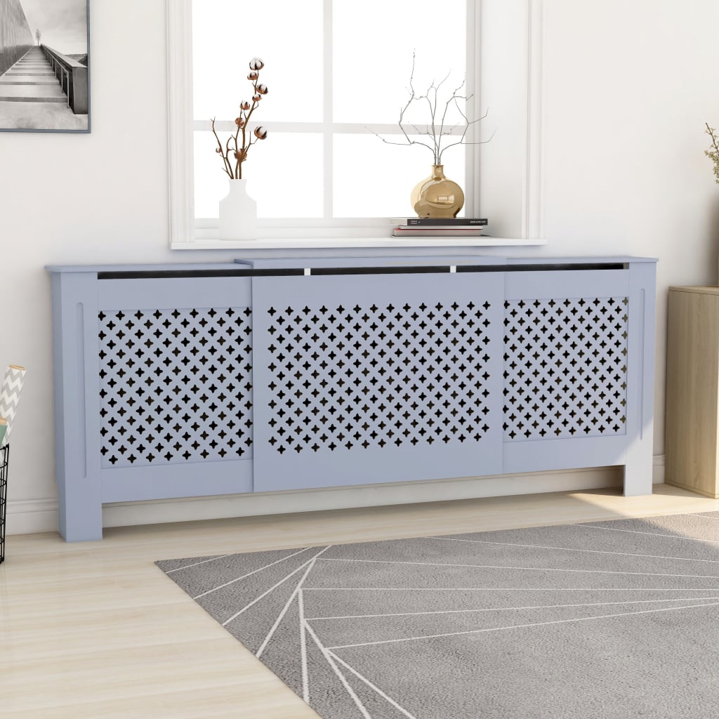Coperture Per Radiatori 2Pz Bianche 152X19X81,5 Cm In Mdf
