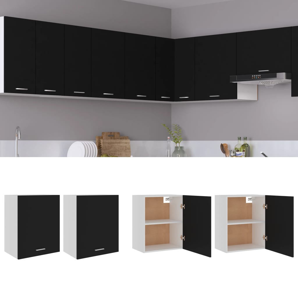 Mobile Pensile “Lyon” 60X31X40 Cm In Legno Multistrato Nero
