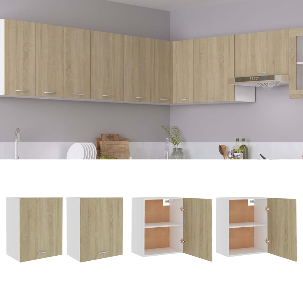 Mobili Pensili “Lyon” 2 Pz 50X31X60 Cm Rovere Sonoma