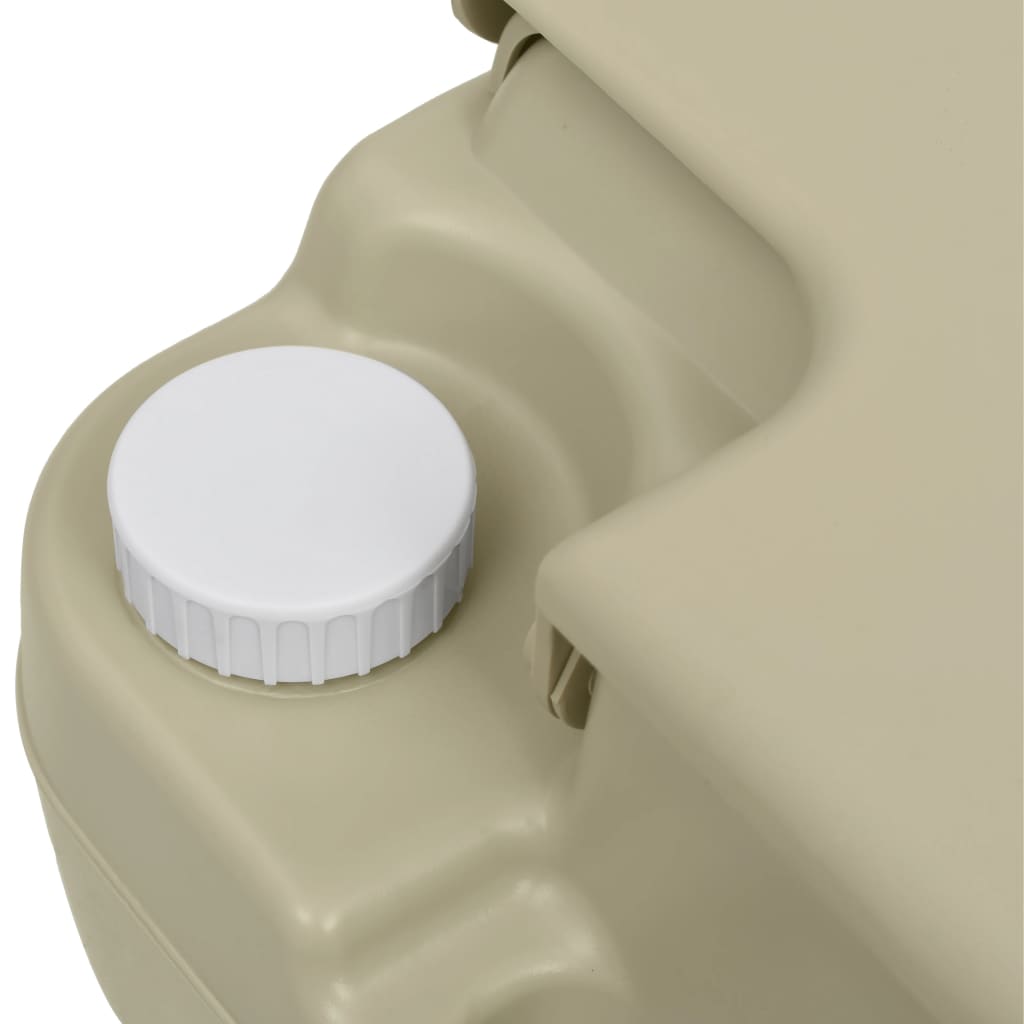 Set Wc Portatile Da Campeggio 10+10L Lavandino 20L Grigio Bianco