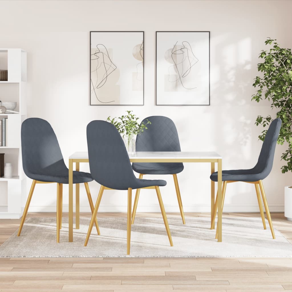 Sedie Da Pranzo 2 Pz In Velluto