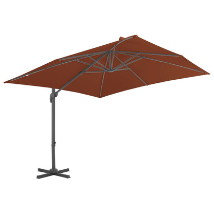 Ombrellone A Sbalzo Con Palo In Alluminio Terracotta