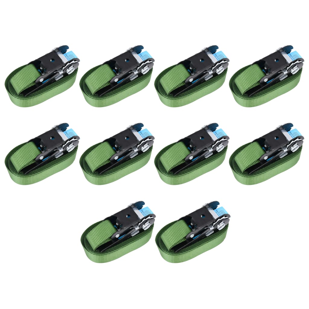 Cinghie D'ancoraggio A Cricchetto 4 Pz 800 Dan 6M Verde