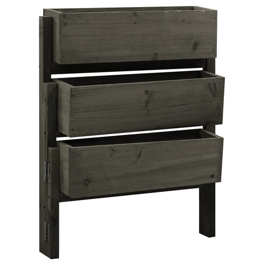 Fioriera Da Giardino Pieghevole Grigia 60X14X75 Cm Legno Abete