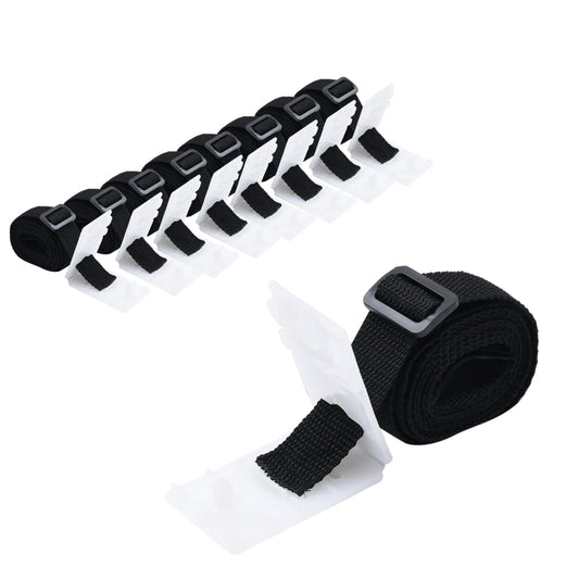 Cinghie Di Fissaggio Universali Per Coperture Piscina 8 Pz 1,8M Nero