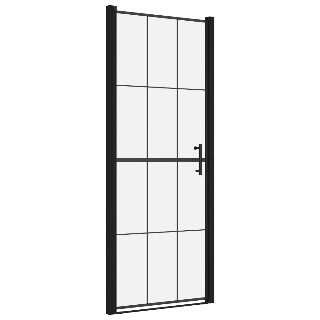Porta Per Doccia In Vetro Temperato Nero
