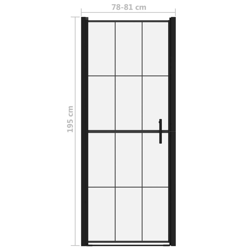 Porta Per Doccia In Vetro Temperato Nero