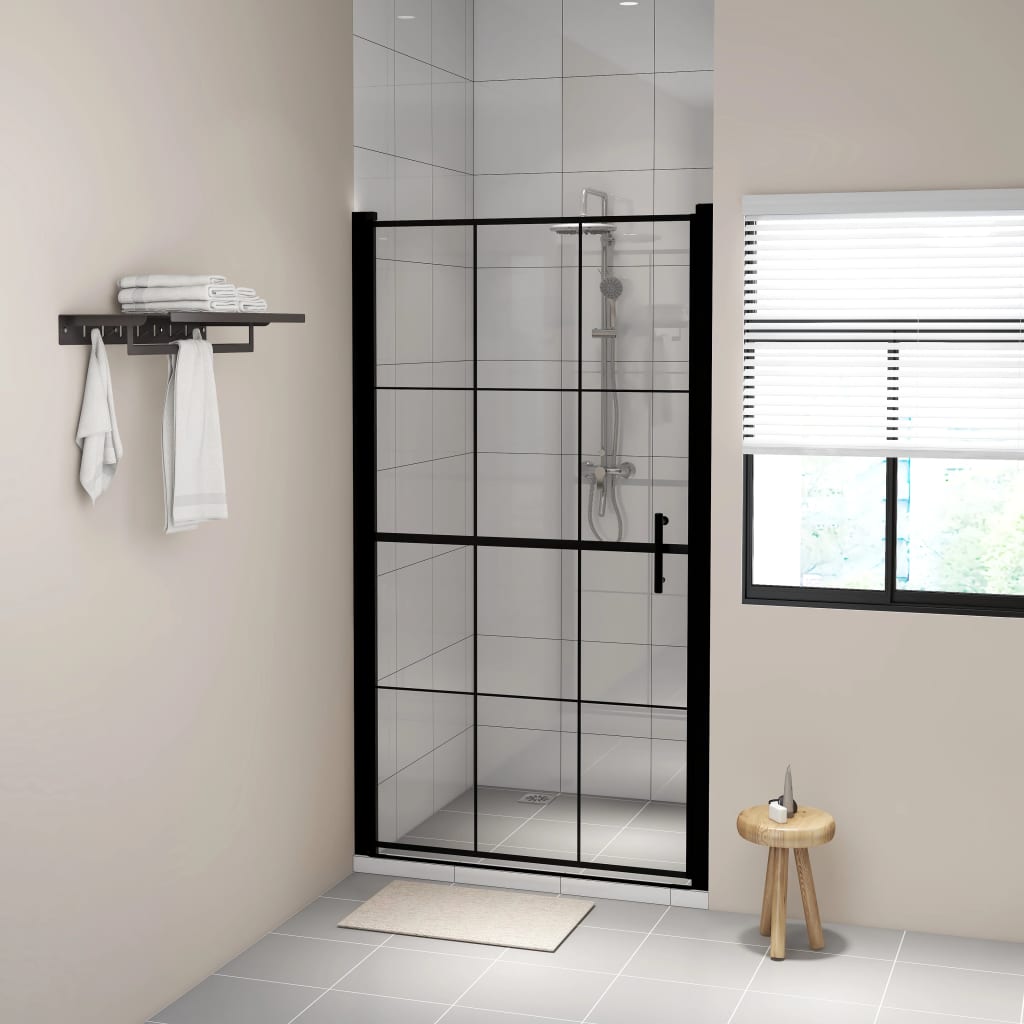 Porta Per Doccia In Vetro Temperato Nero