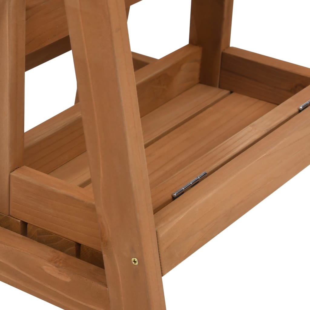 Scaletta Sgabello Pieghevole In Legno Massello Di Abete