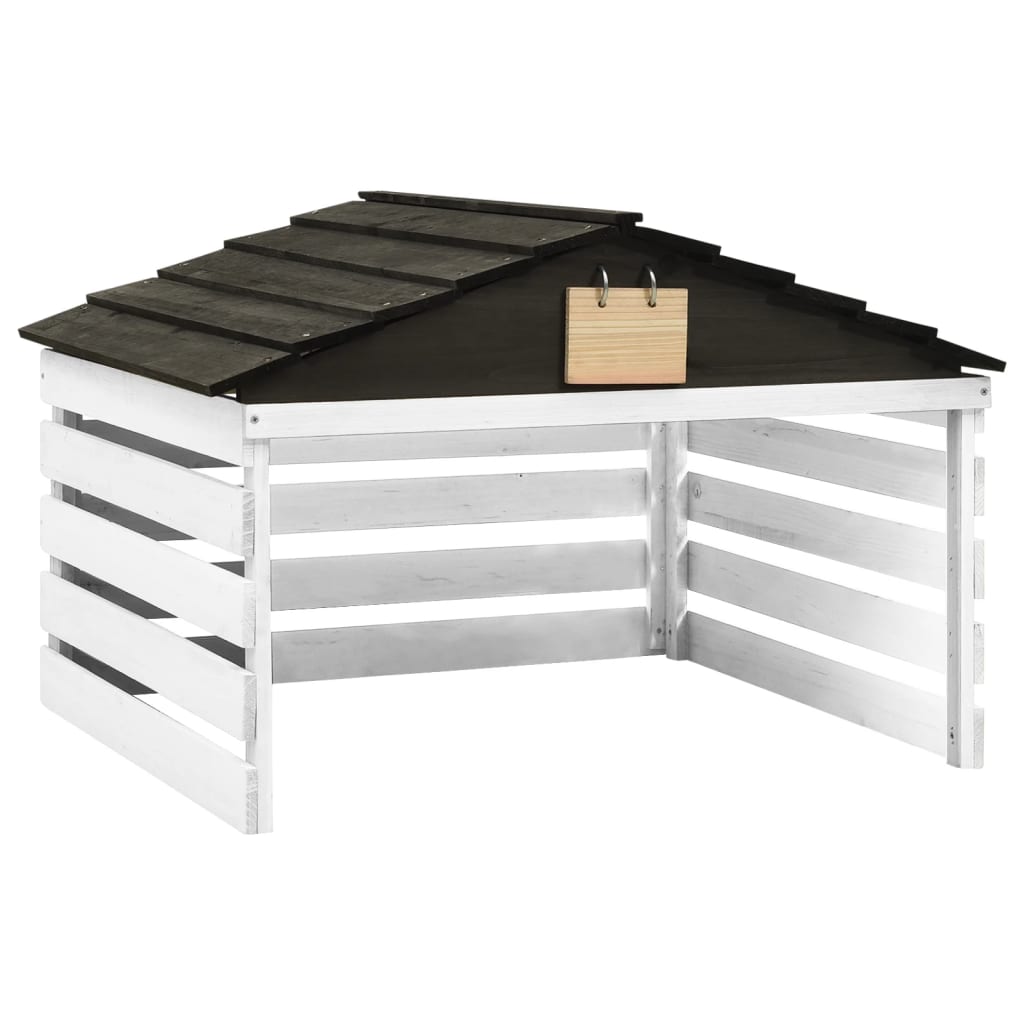 Casetta Per Tosaerba Robotizzato Nero Marrone 78X74X54 Cm Abete