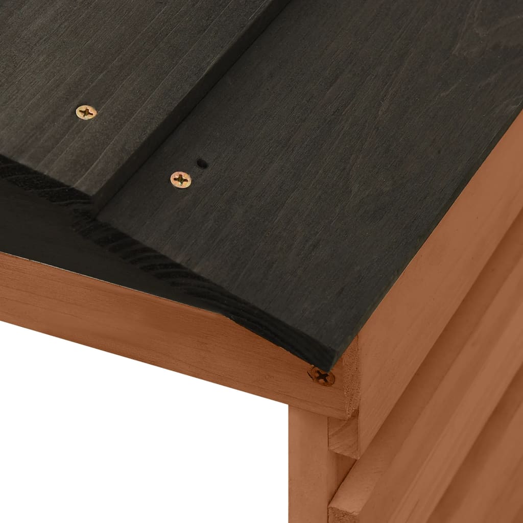 Casetta Per Tosaerba Robotizzato Nero Marrone 78X74X54 Cm Abete