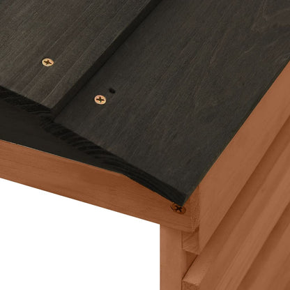 Casetta Per Tosaerba Robotizzato Nero Marrone 78X74X54 Cm Abete