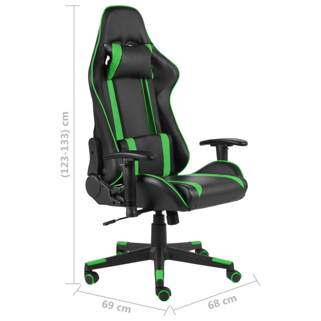 Sedia Da Gaming Girevole In Pvc