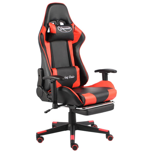 Sedia Da Gaming Girevole Rossa In Pvc