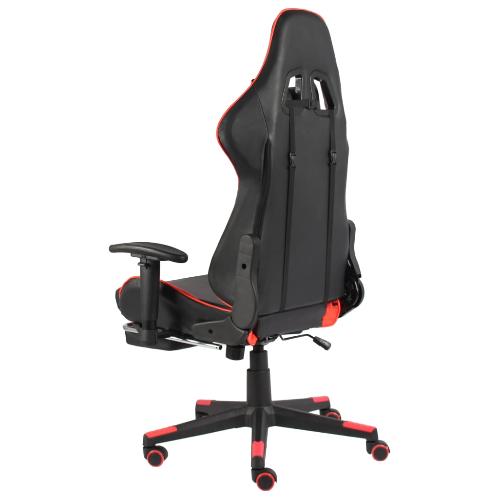Sedia Da Gaming Girevole Rossa In Pvc
