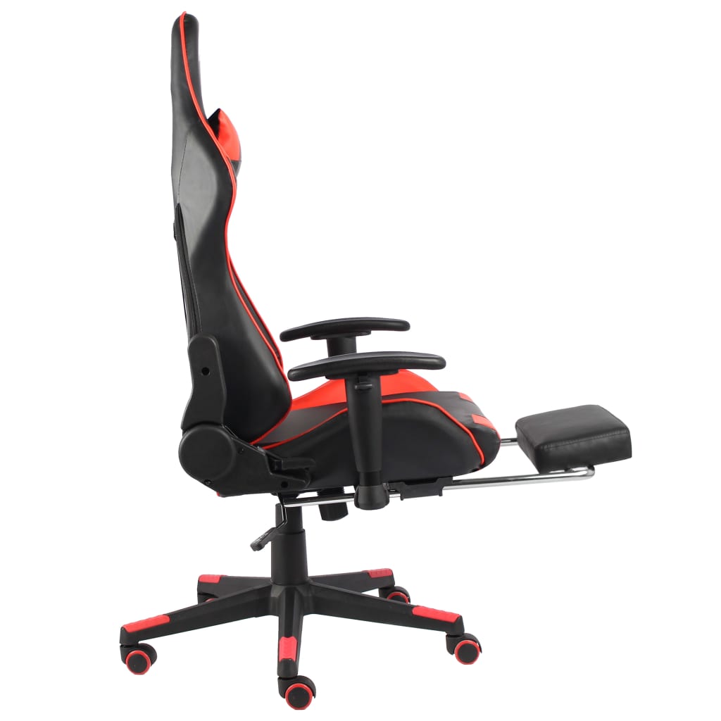 Sedia Da Gaming Girevole Rossa In Pvc