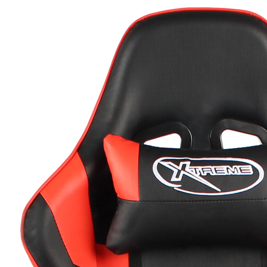 Sedia Da Gaming Girevole Rossa In Pvc
