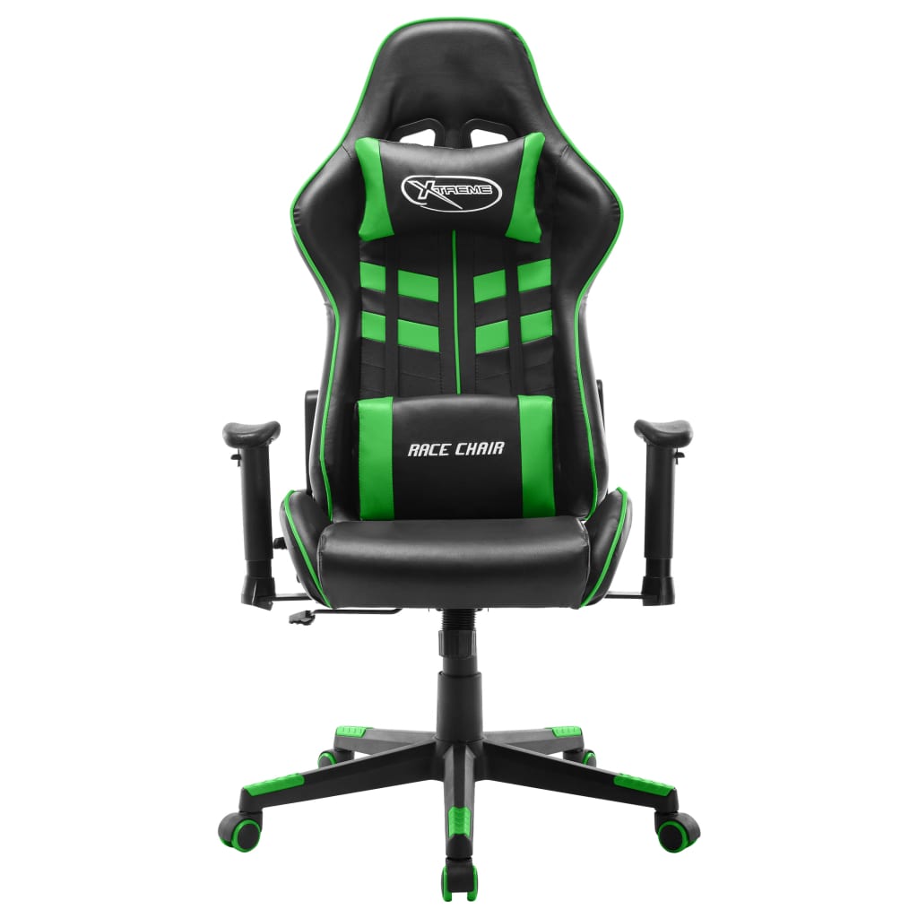 Sedia Da Gaming Nera E Verde In Similpelle