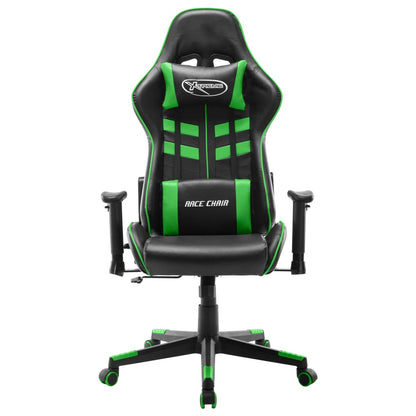 Sedia Da Gaming Nera E Verde In Similpelle