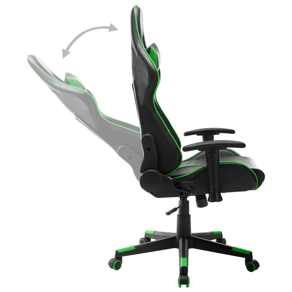 Sedia Da Gaming Nera E Verde In Similpelle