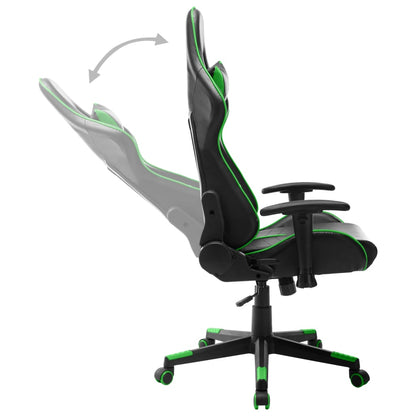 Sedia Da Gaming Nera E Verde In Similpelle